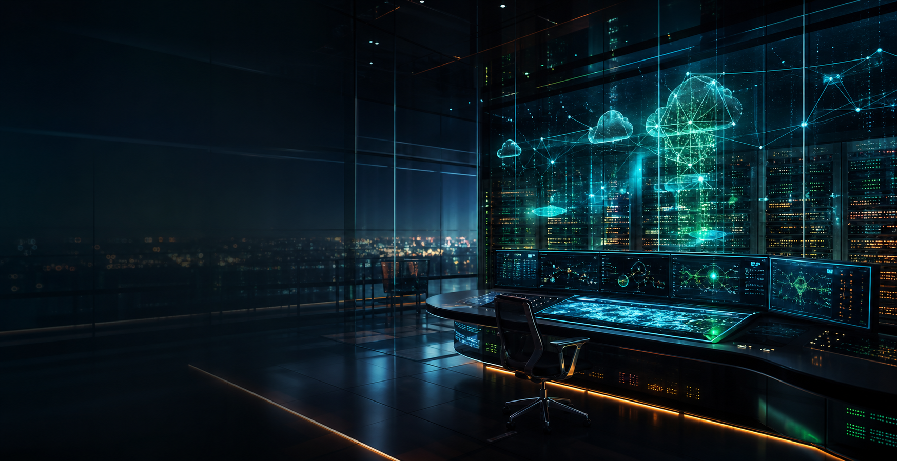 Advanced cloud infrastructure and data operations visual
